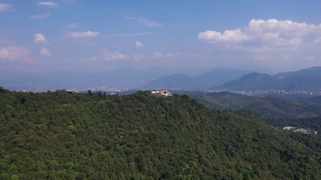 湖南省郴州市苏仙区苏仙岭景区航拍视频素材