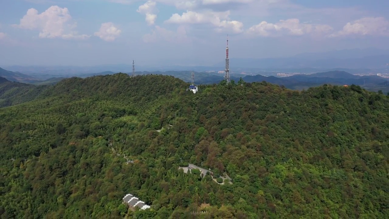 湖南省郴州市苏仙区苏仙岭景区航拍视频素材