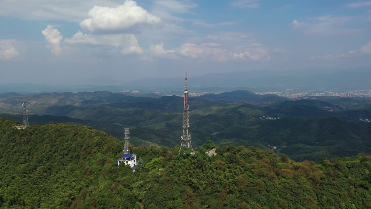 湖南省郴州市苏仙区苏仙岭景区航拍视频素材