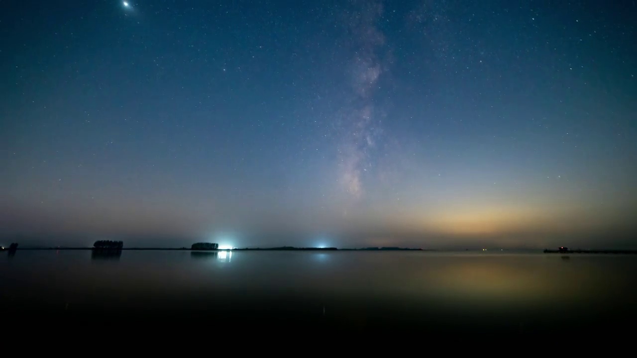 成子湖星空延时摄影视频素材