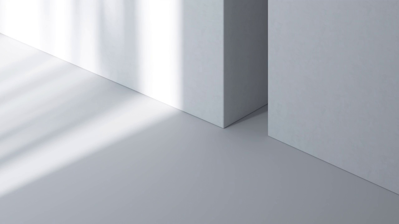 空房间角落变化的光影 3D渲染视频素材画面3