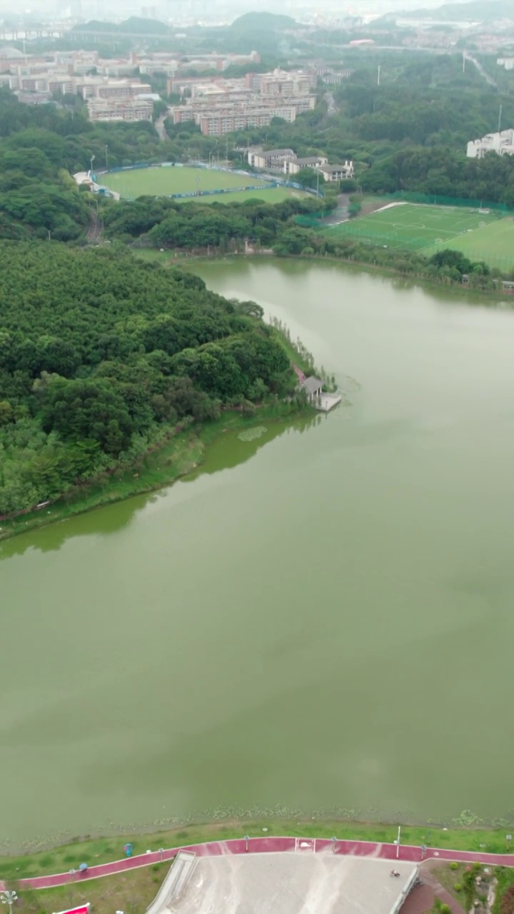 广东省广州市大学城中心湖视频素材