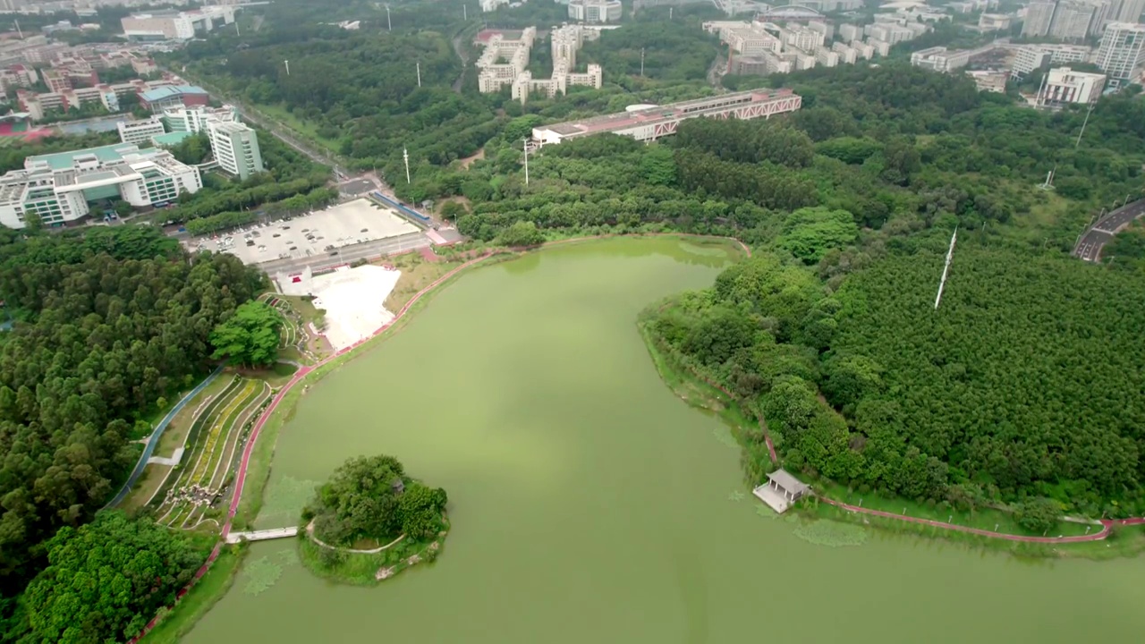 广东省广州市大学城中心湖视频素材