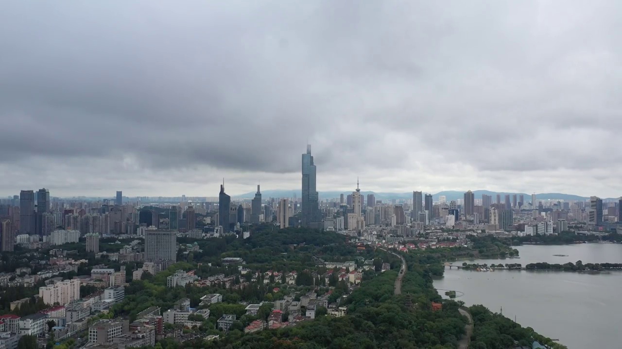 阴雨天中的城市视频素材