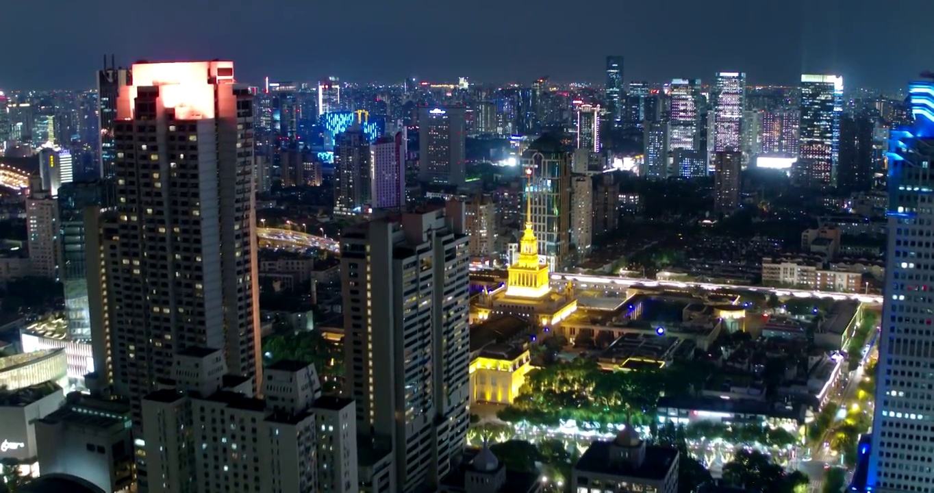 上海夜景航拍视频素材