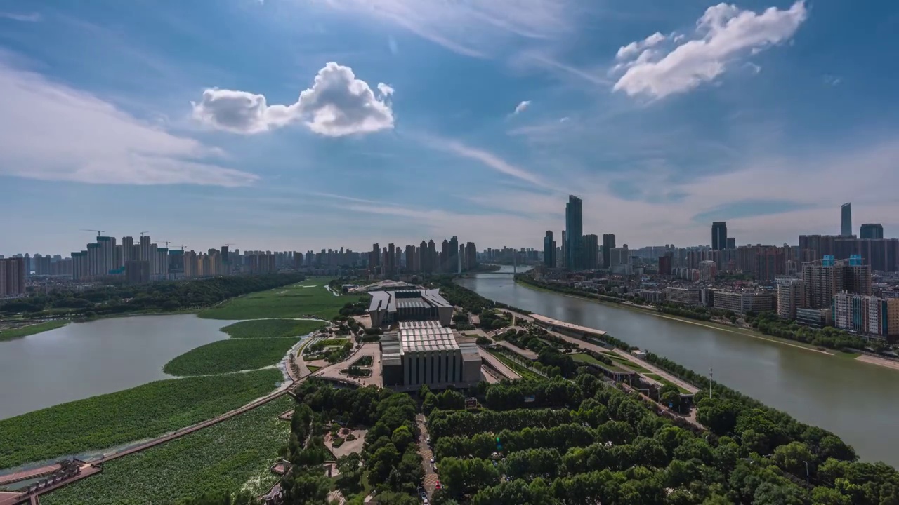 武汉琴台大剧院白天延时视频素材