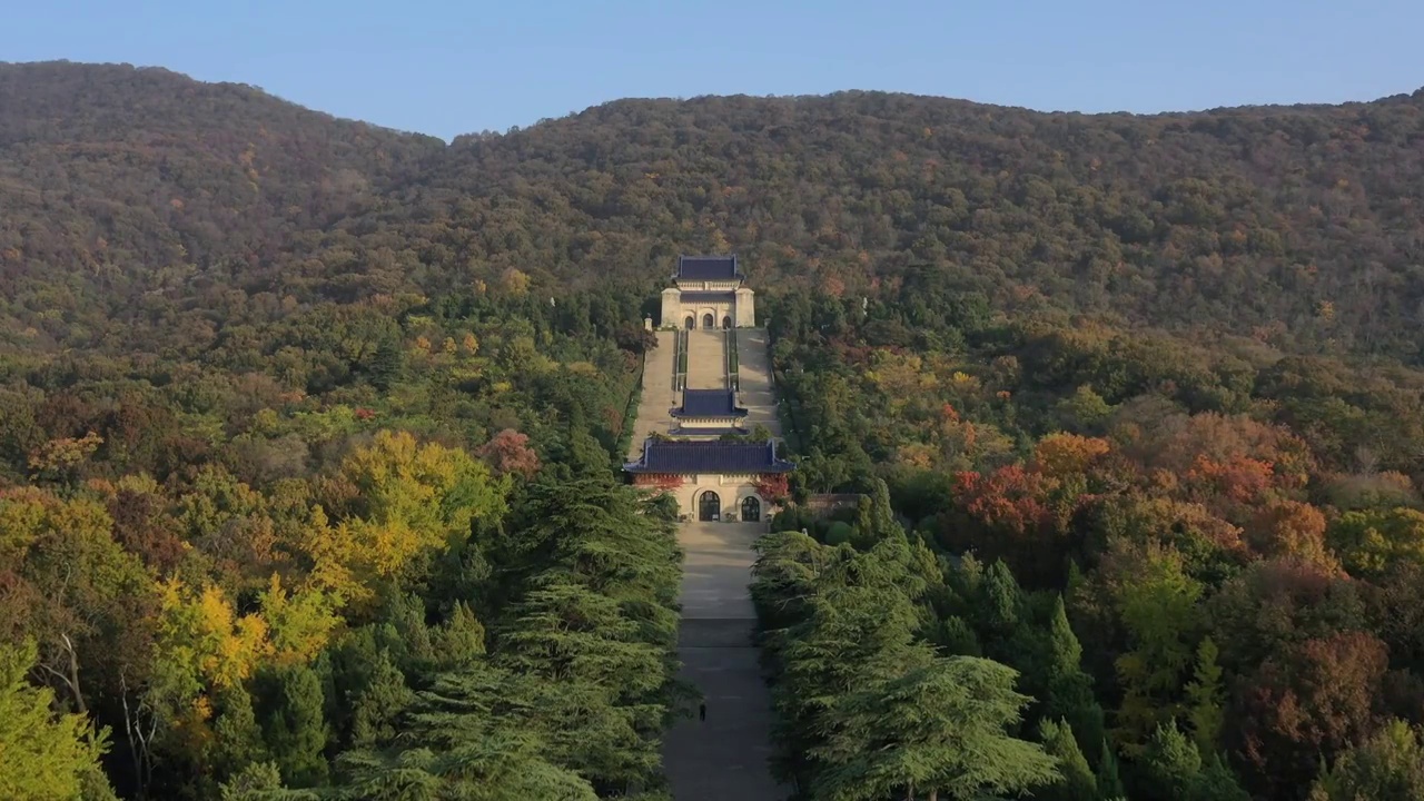 秋季的南京中山陵视频素材