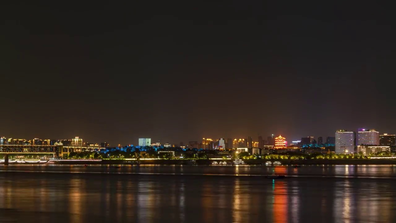 武汉夜景延时视频素材