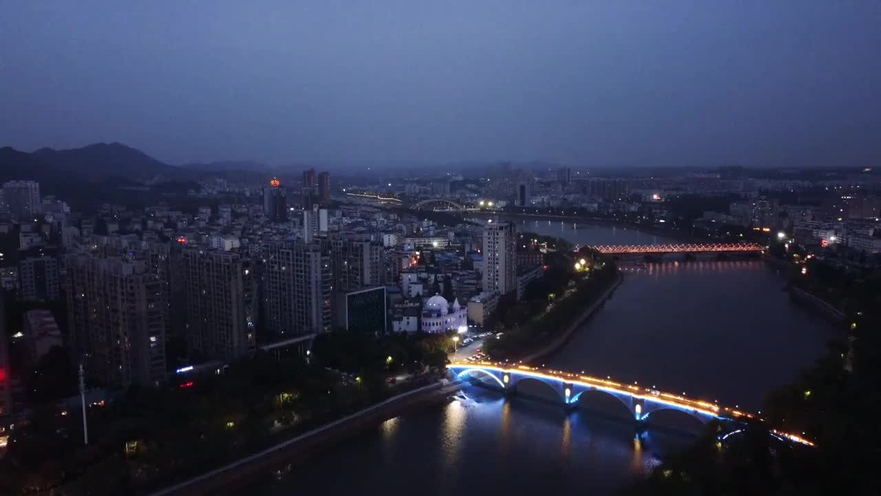 信阳市 狮河区 狮河公园 申桥 关桥   狮河南路视频素材