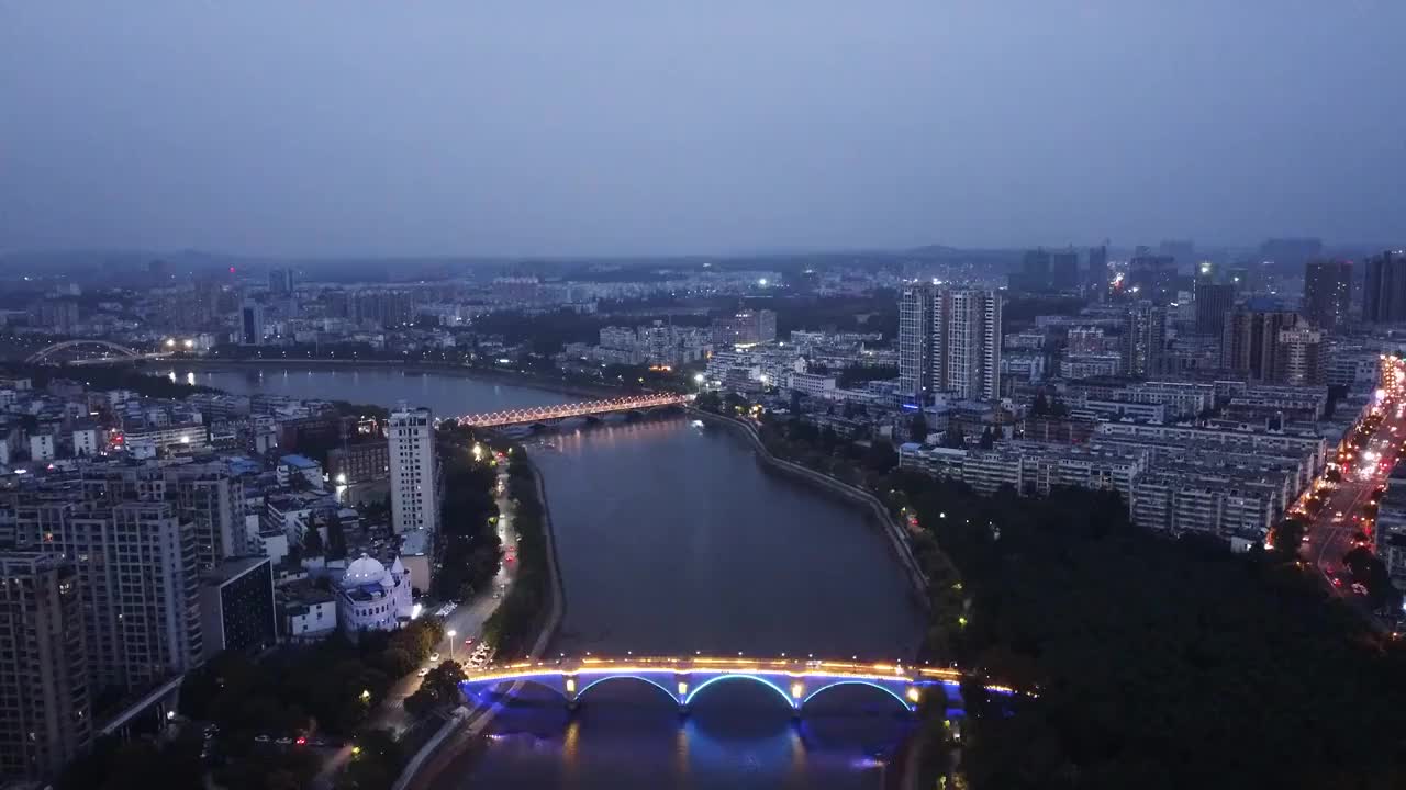 信阳市 狮河区 狮河公园 申桥 关桥   狮河南路视频素材