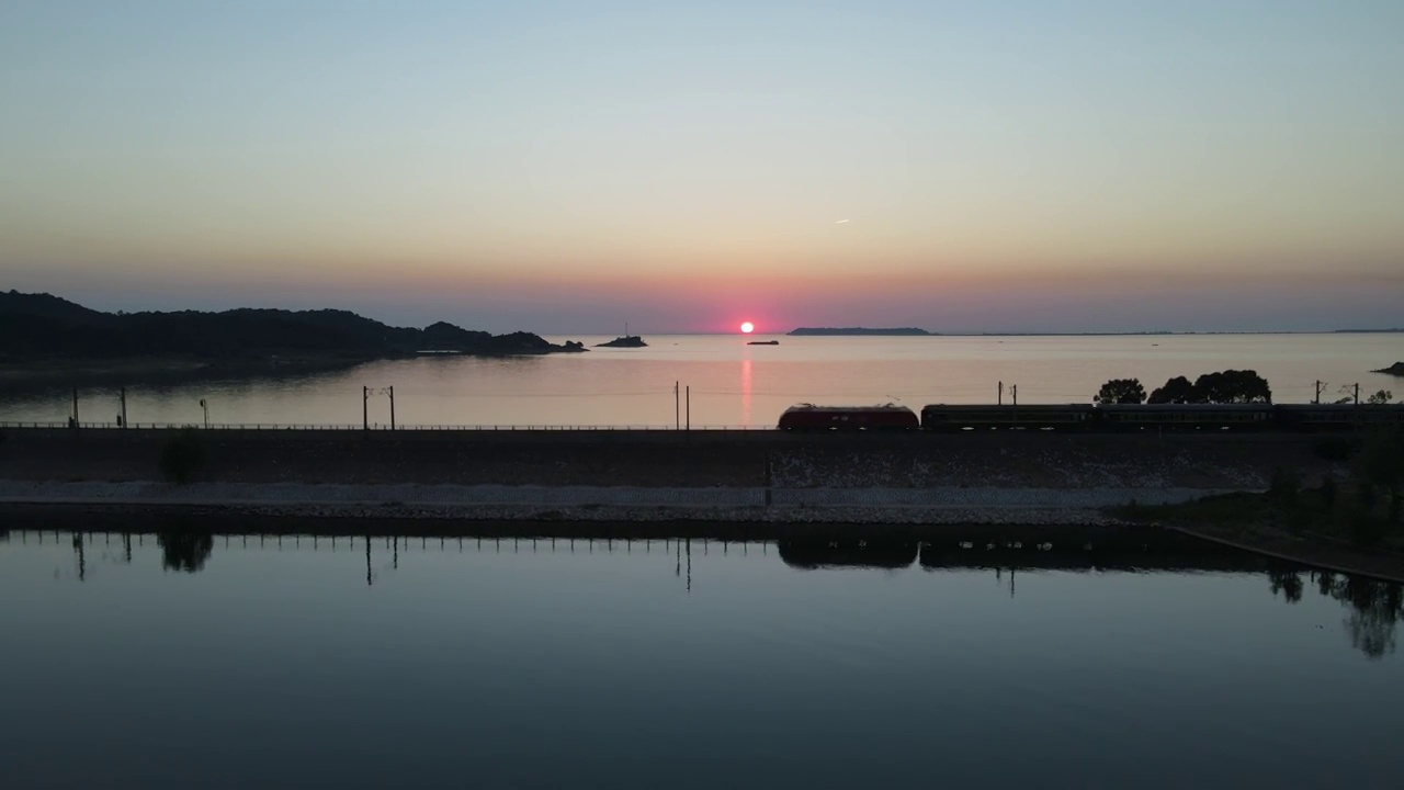 洞庭湖畔的湖光山色视频素材