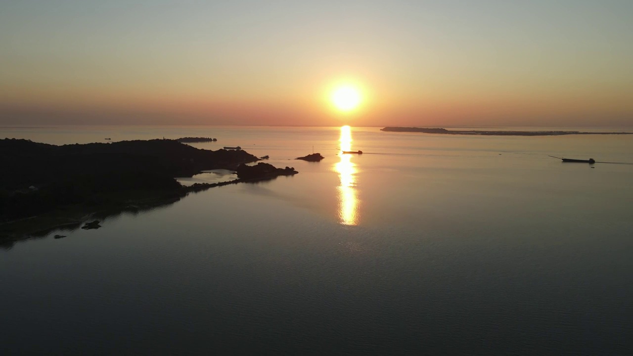 洞庭湖畔的湖光山色视频素材