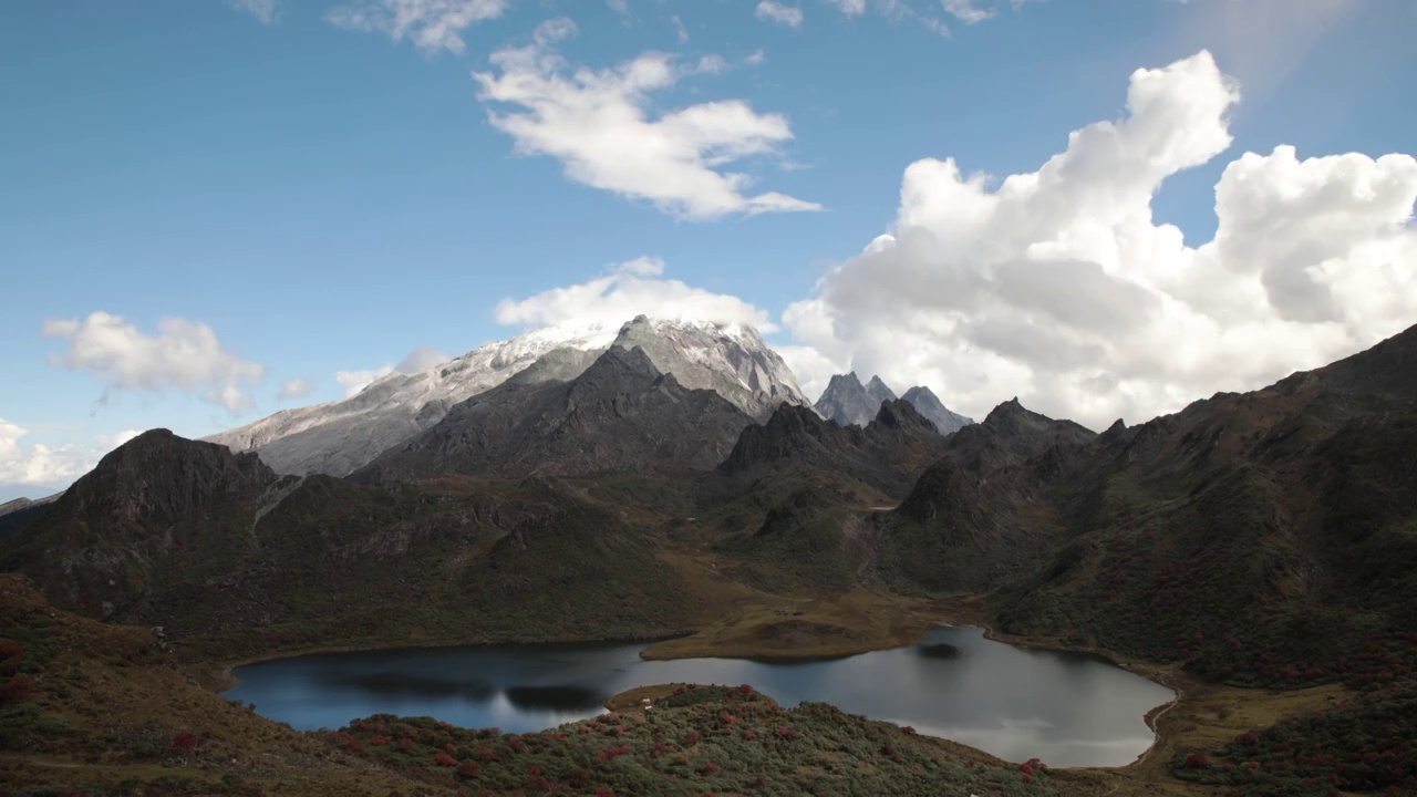 哈巴雪山 湾海 黑海 延时摄影视频素材