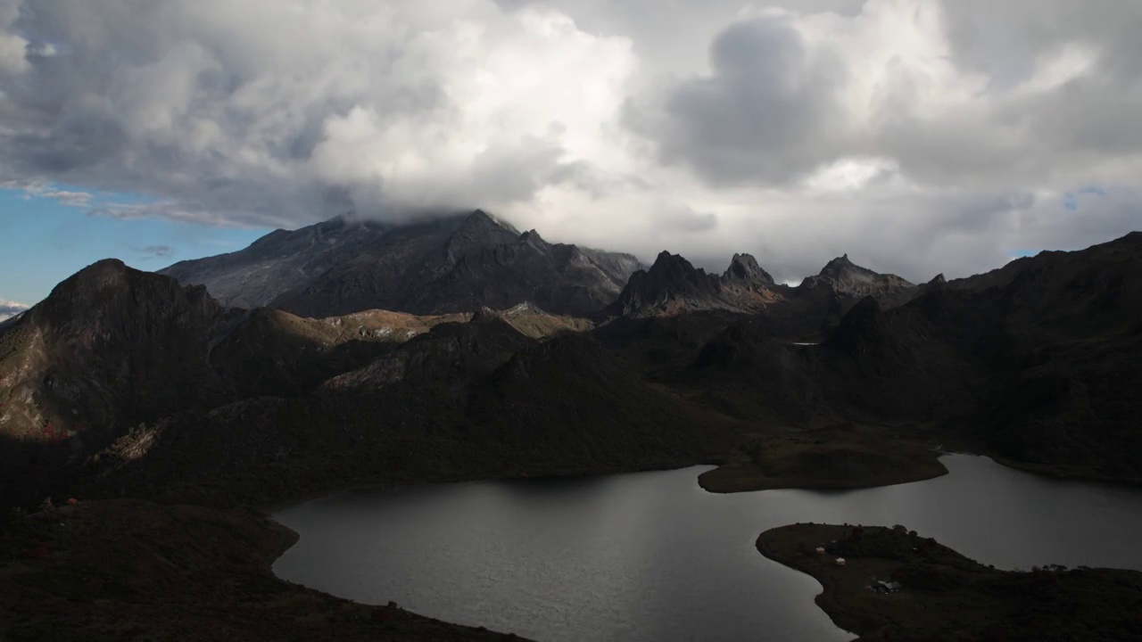 哈巴雪山 湾海 黑海 延时摄影视频素材