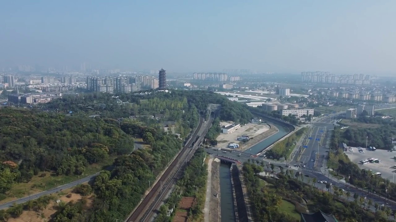 襄阳市 襄城区 向阳路 岘山路  中国唐城 襄阳博物馆 岘首视频素材