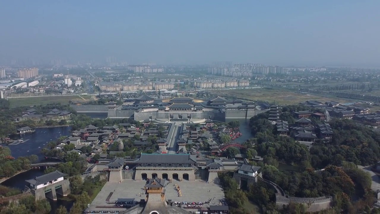 襄阳市 襄城区 向阳路 岘山路  中国唐城 襄阳博物馆 岘首视频素材