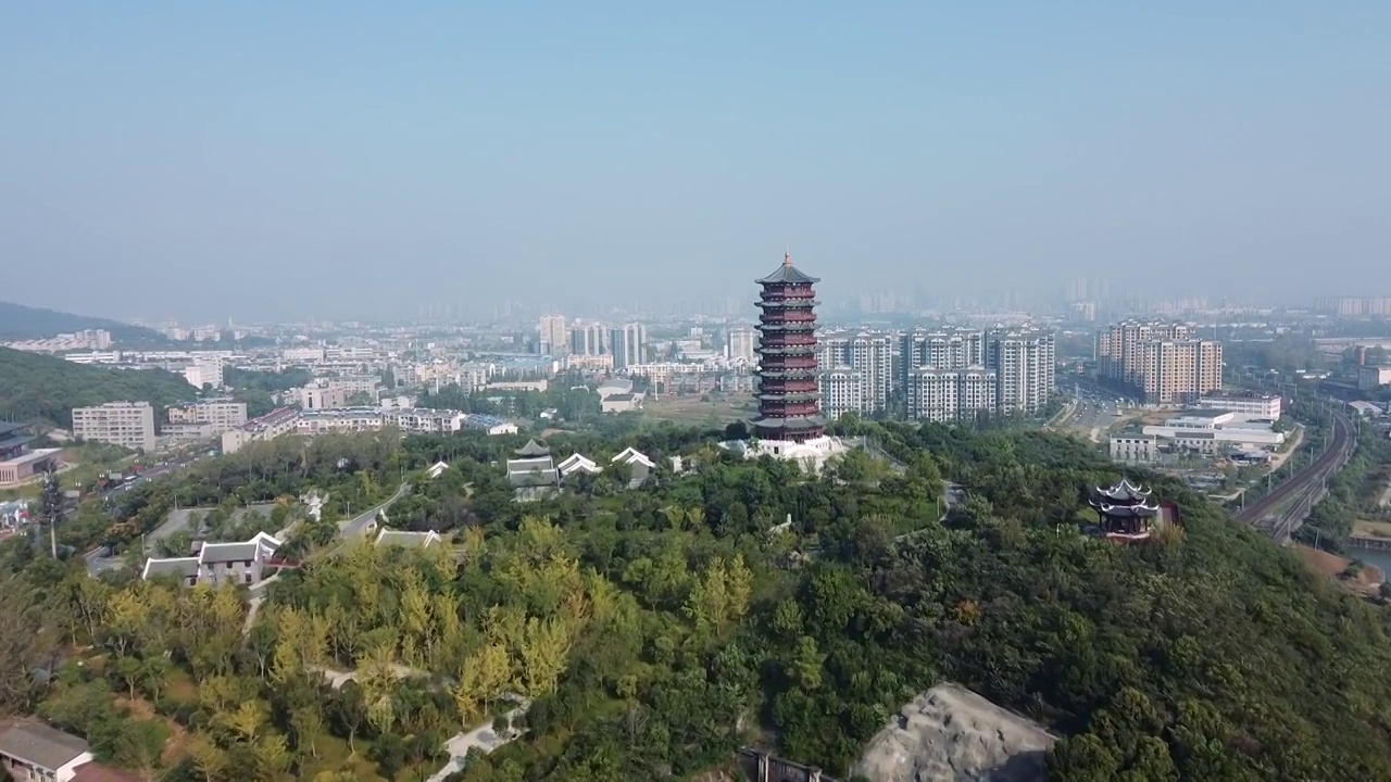 襄阳市 襄城区 向阳路 岘山路  中国唐城 襄阳博物馆 岘首视频素材