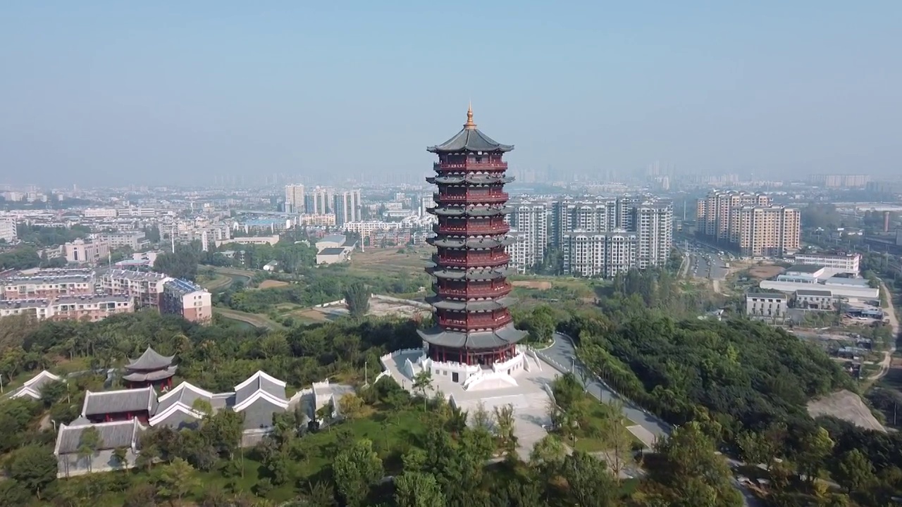 襄阳市 襄城区 向阳路 岘山路  中国唐城 襄阳博物馆 岘首视频素材