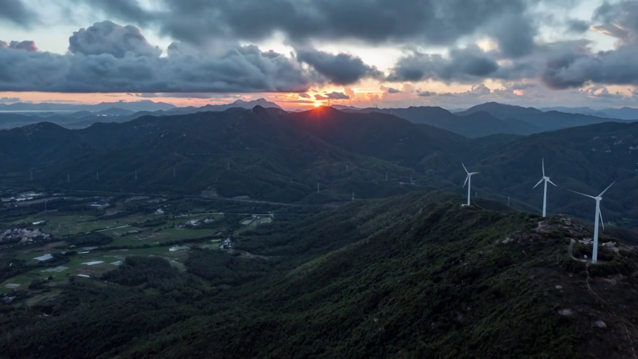 江门风车山日落视频素材