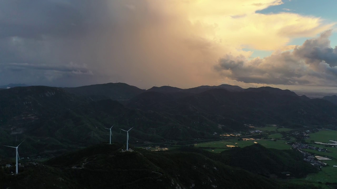 风车山晨曦视频素材