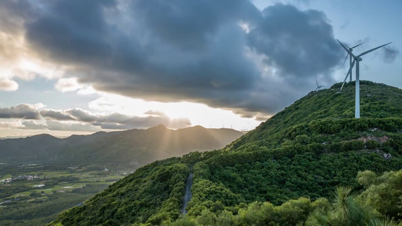 山村光影视频素材