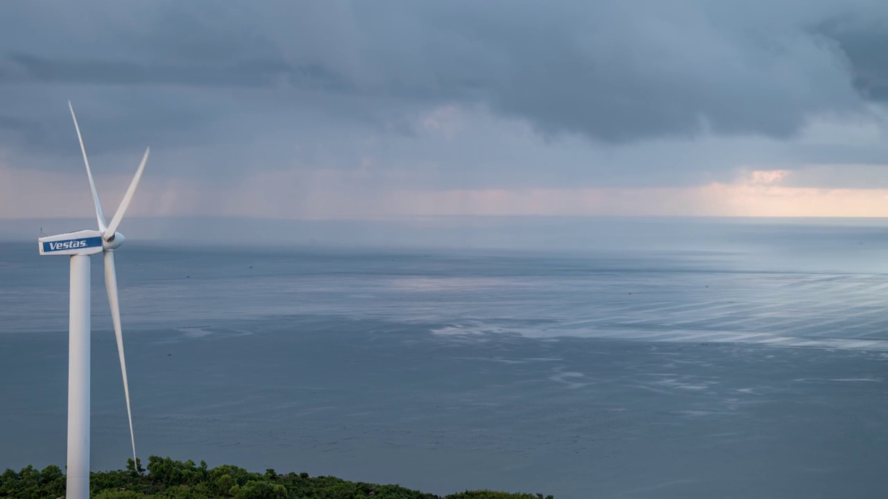 海边风车视频素材