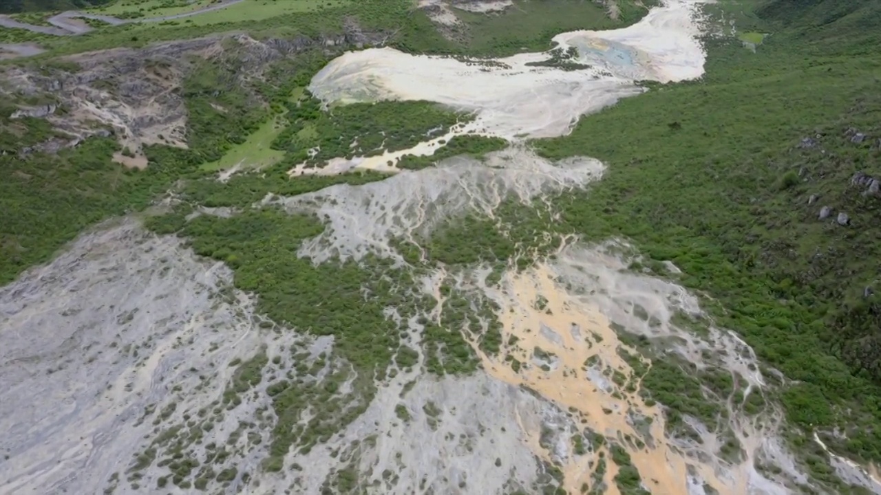 四川甘孜泉华滩视频素材