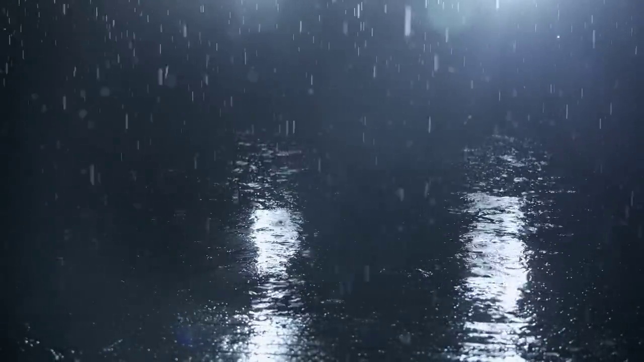 暴雨夜晚逆光视频素材