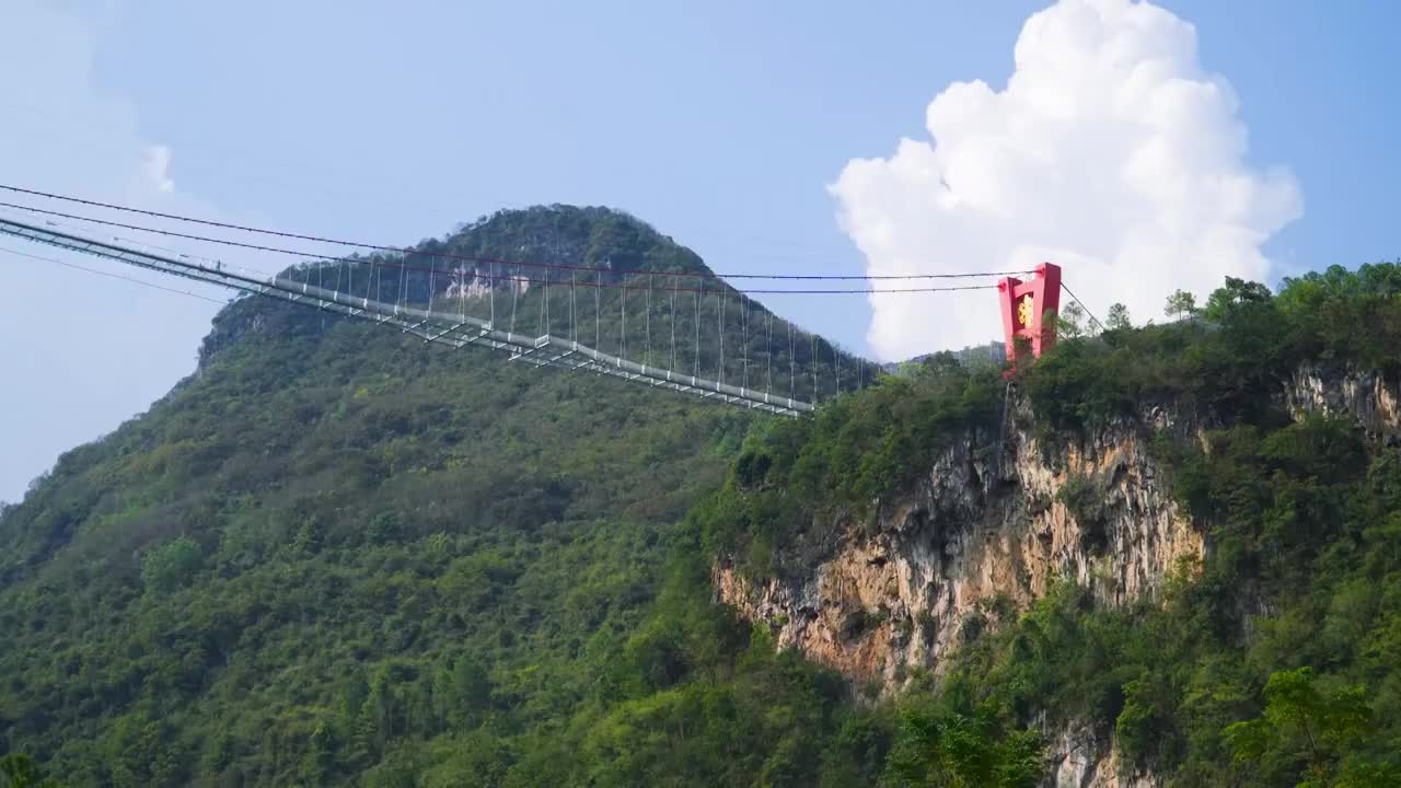 广东清远连州潢川三峡玻璃栈道视频素材