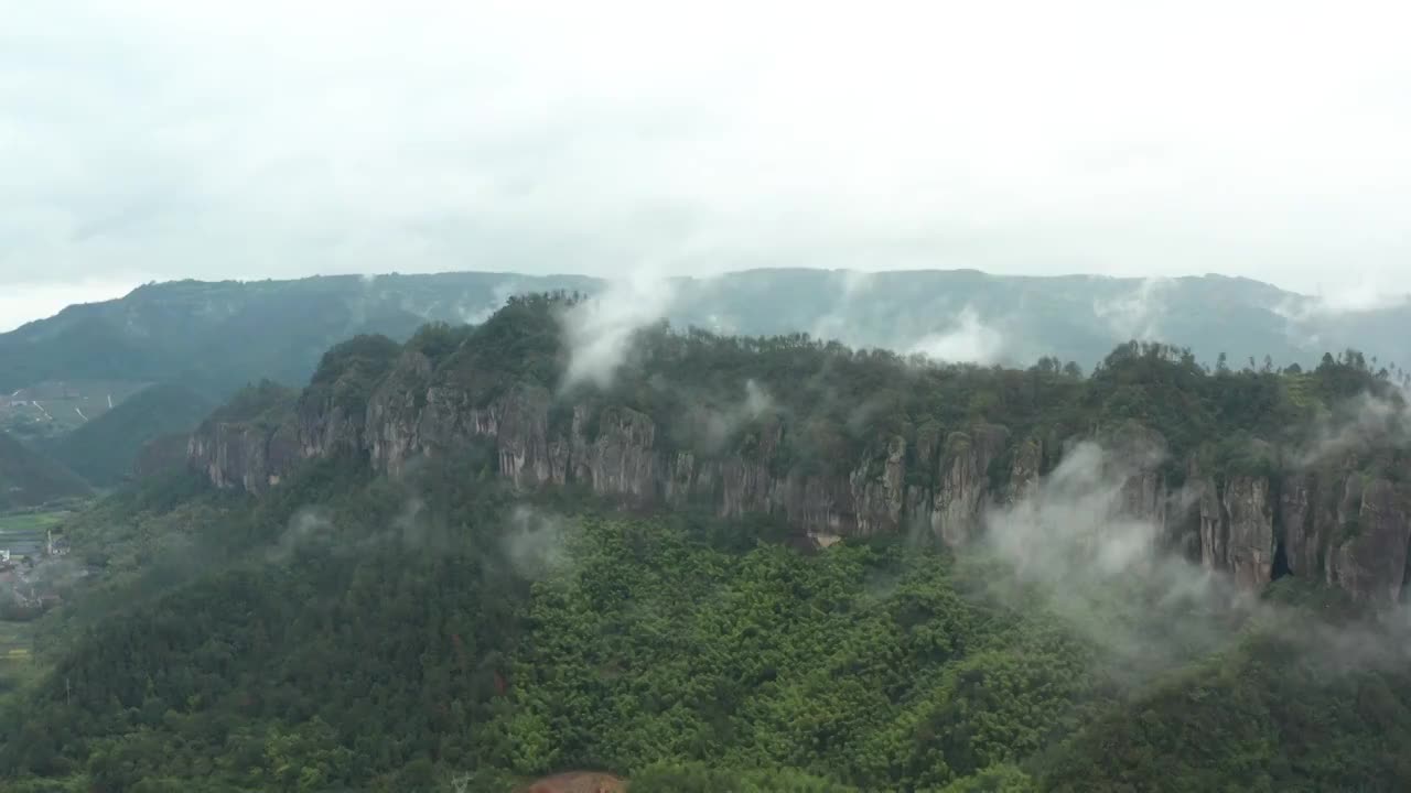 天台后岸乡居旅游景区云海风光4K航拍视频视频素材