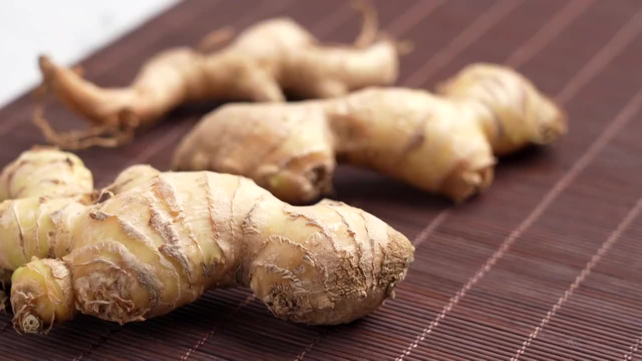 美味生鲜调料食材生姜视频素材