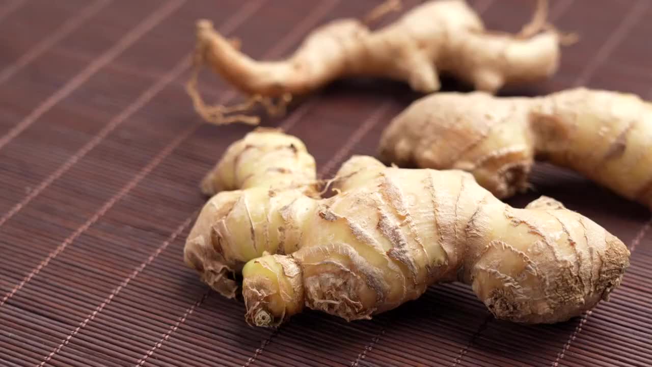 美味生鲜调料食材生姜视频素材