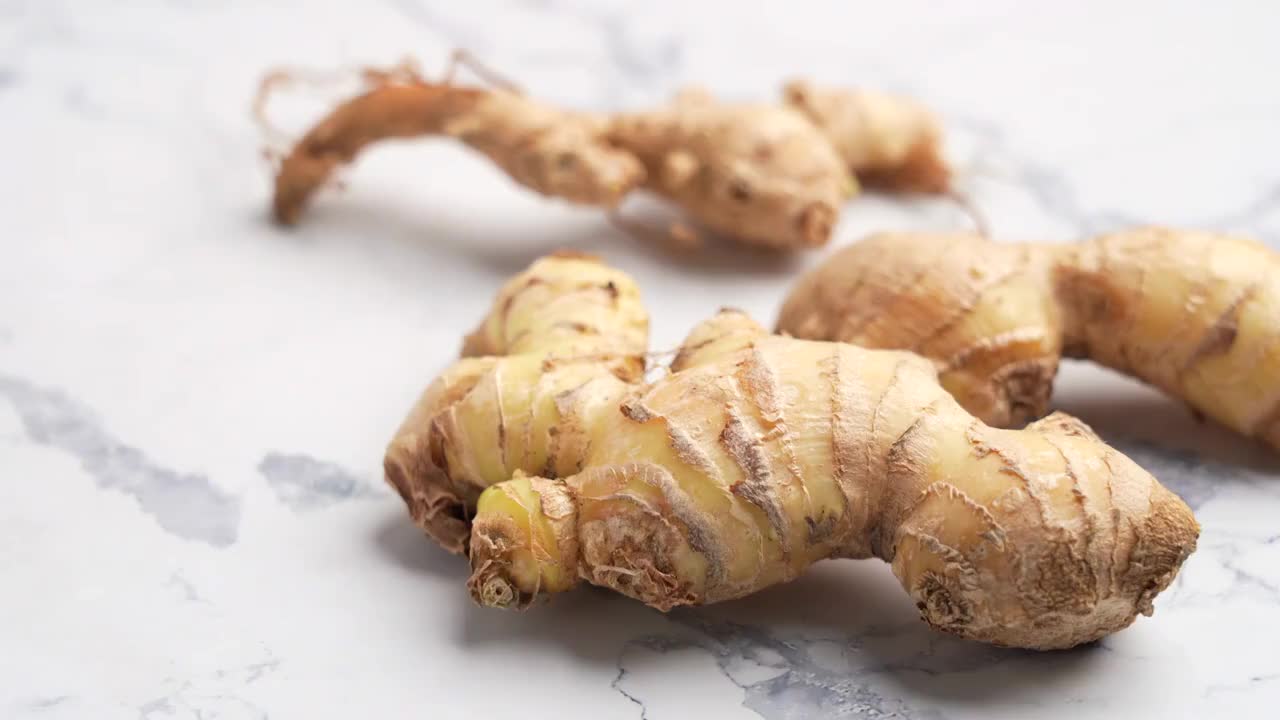 美味生鲜调料食材生姜视频素材