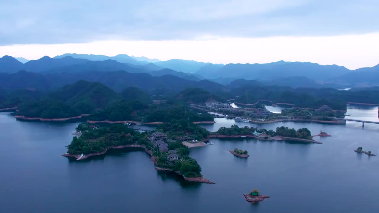 航拍中国浙江千岛湖视频素材