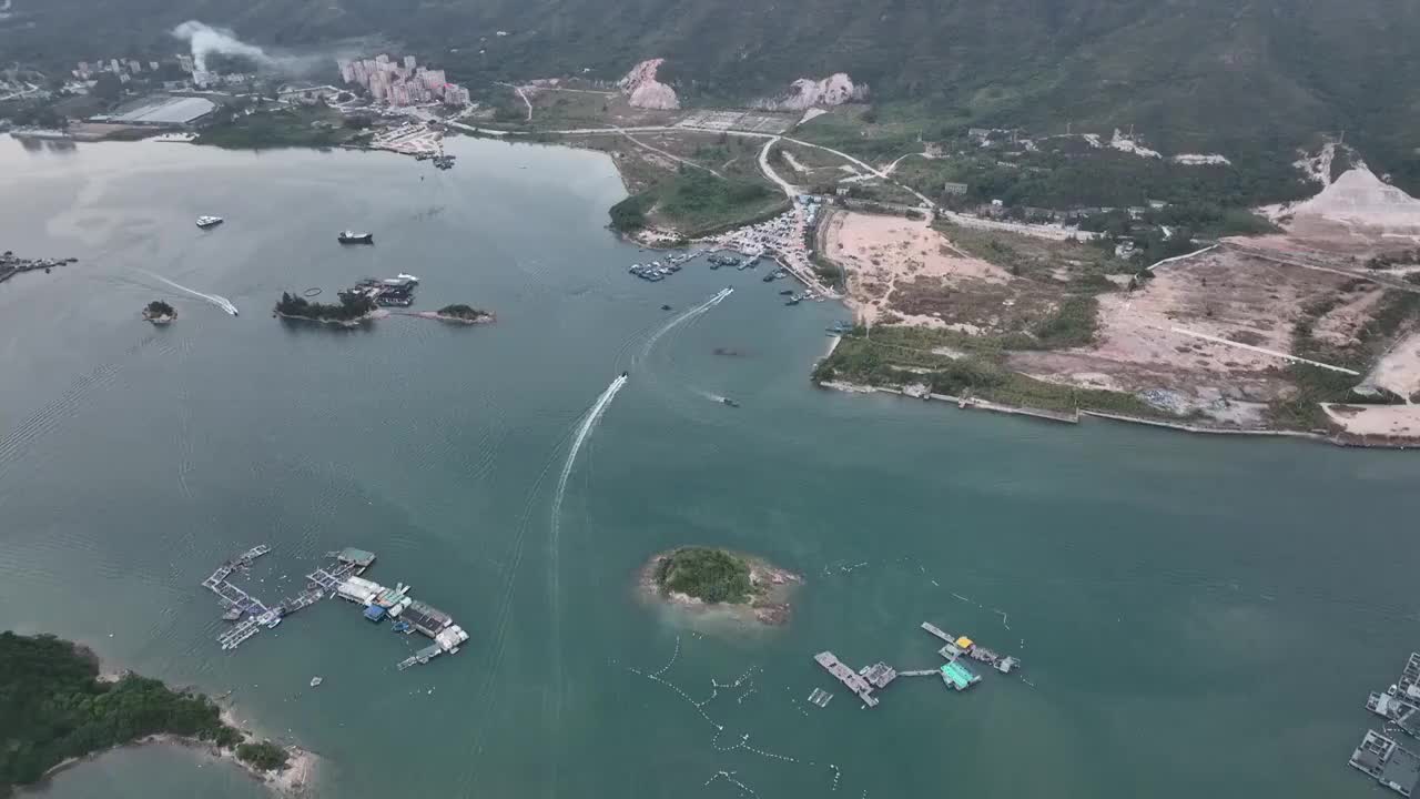 广东省惠州市大亚湾澳头小桂湾东升岛航拍视频素材