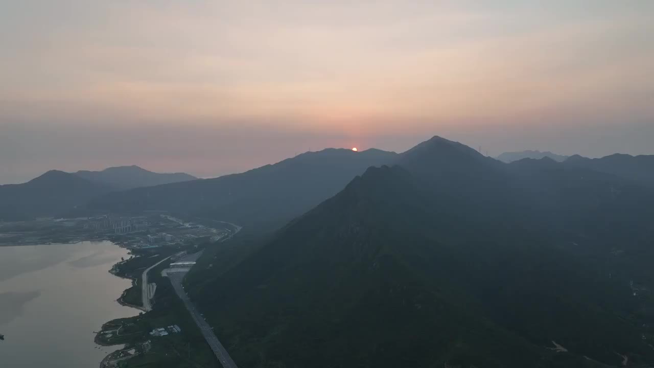 广东省惠州市大亚湾澳头小桂湾东升岛航拍视频素材