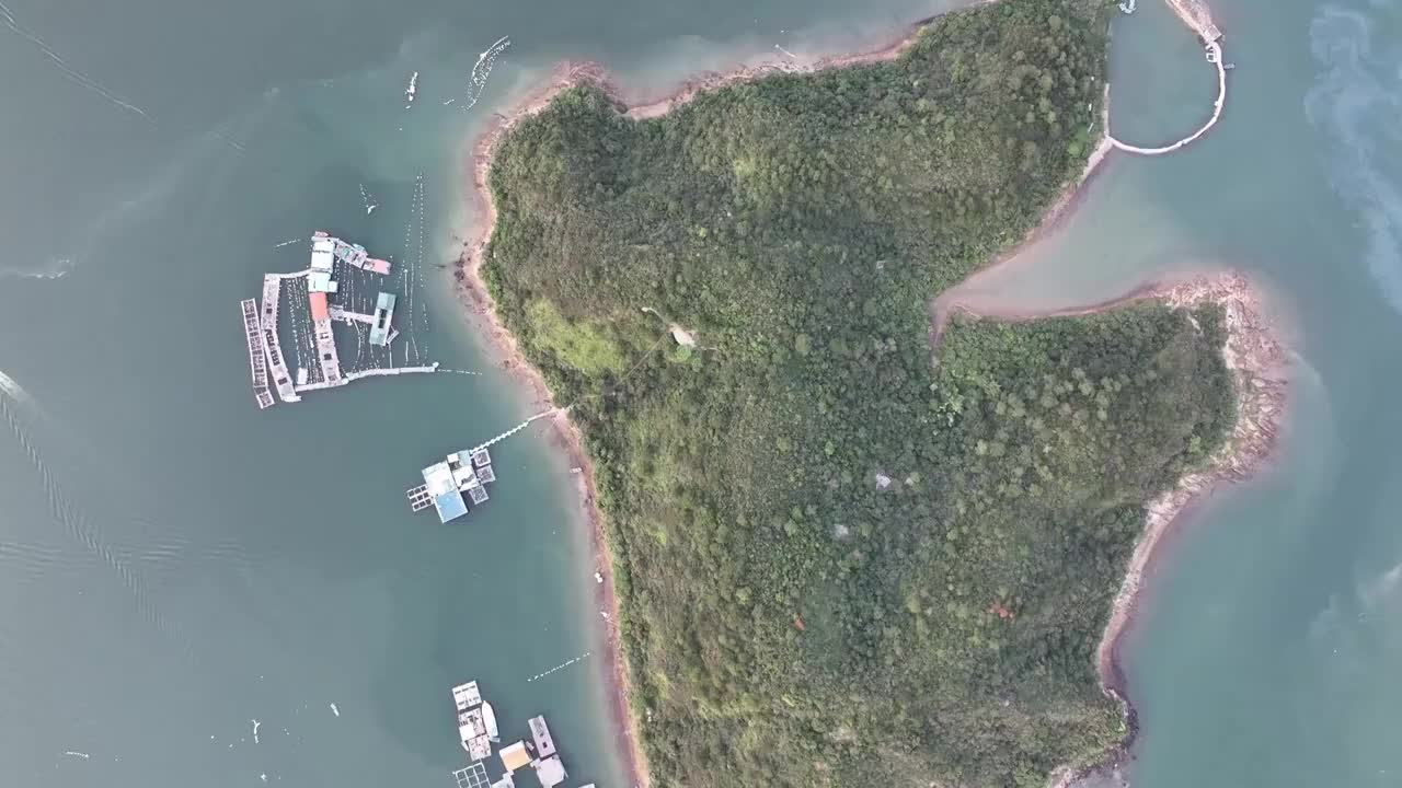 广东省惠州市大亚湾澳头小桂湾东升岛航拍视频素材