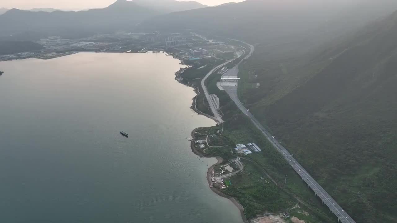 广东省惠州市大亚湾澳头小桂湾东升岛航拍视频素材