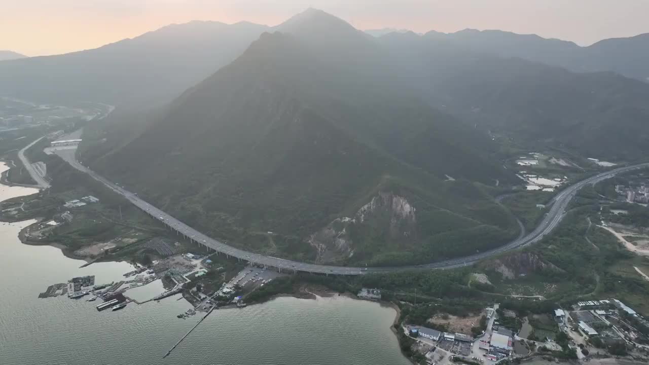 广东省惠州市大亚湾澳头小桂湾东升岛航拍视频素材