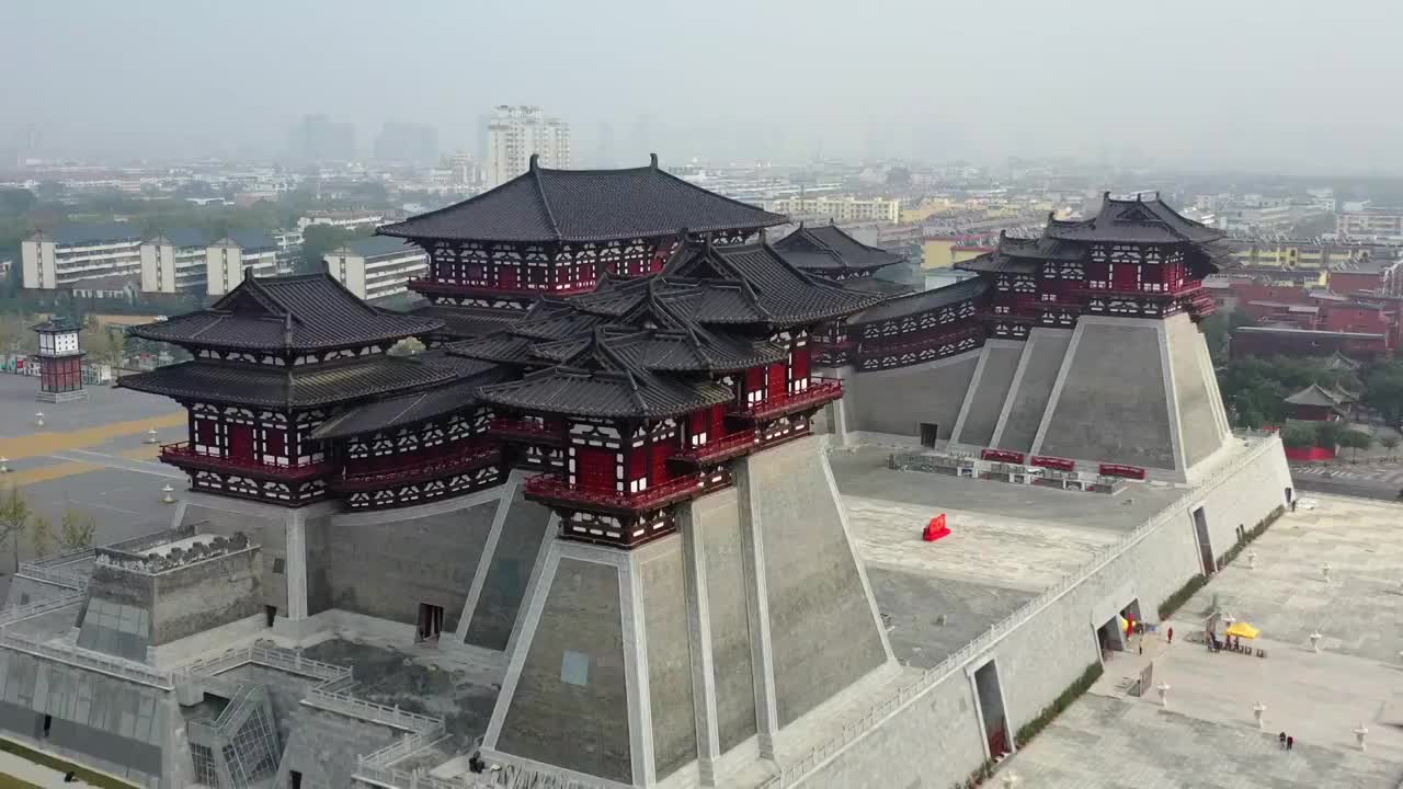 河南洛阳市应天门遗址博物馆视频素材