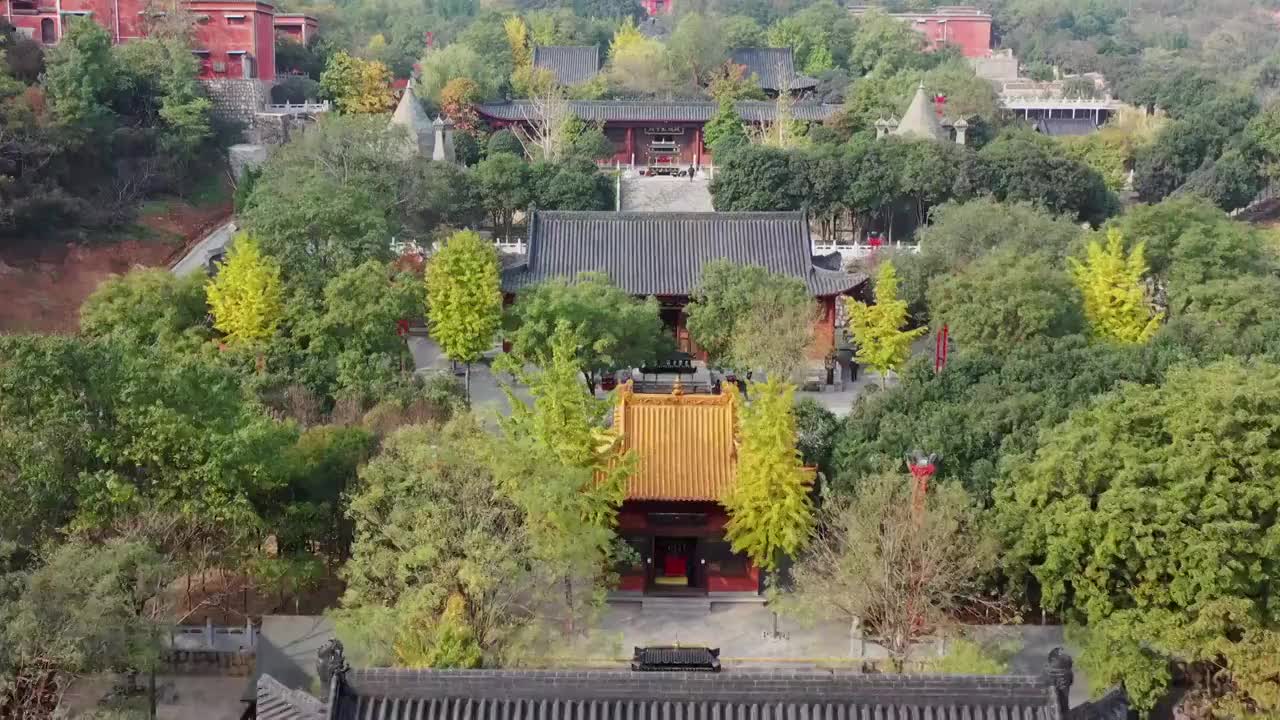 河南焦作市圆融寺古建筑视频素材