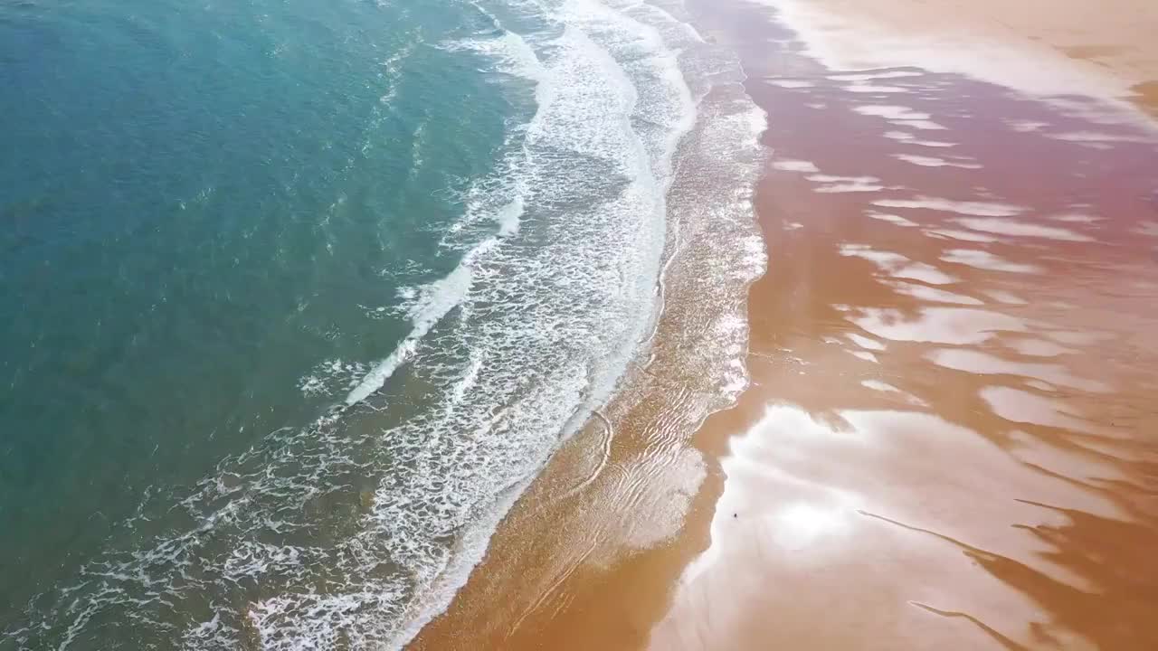 福建晋江自在海海岸线视频素材