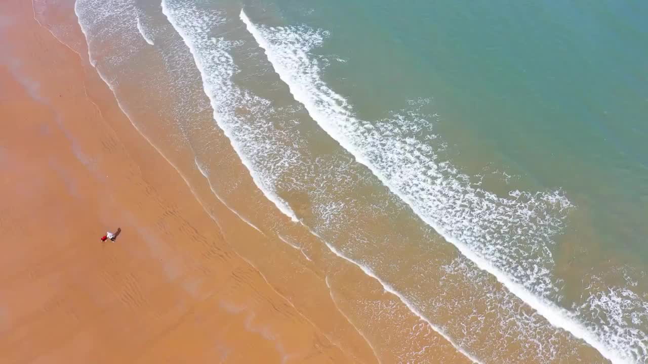 福建晋江自在海海岸线视频素材