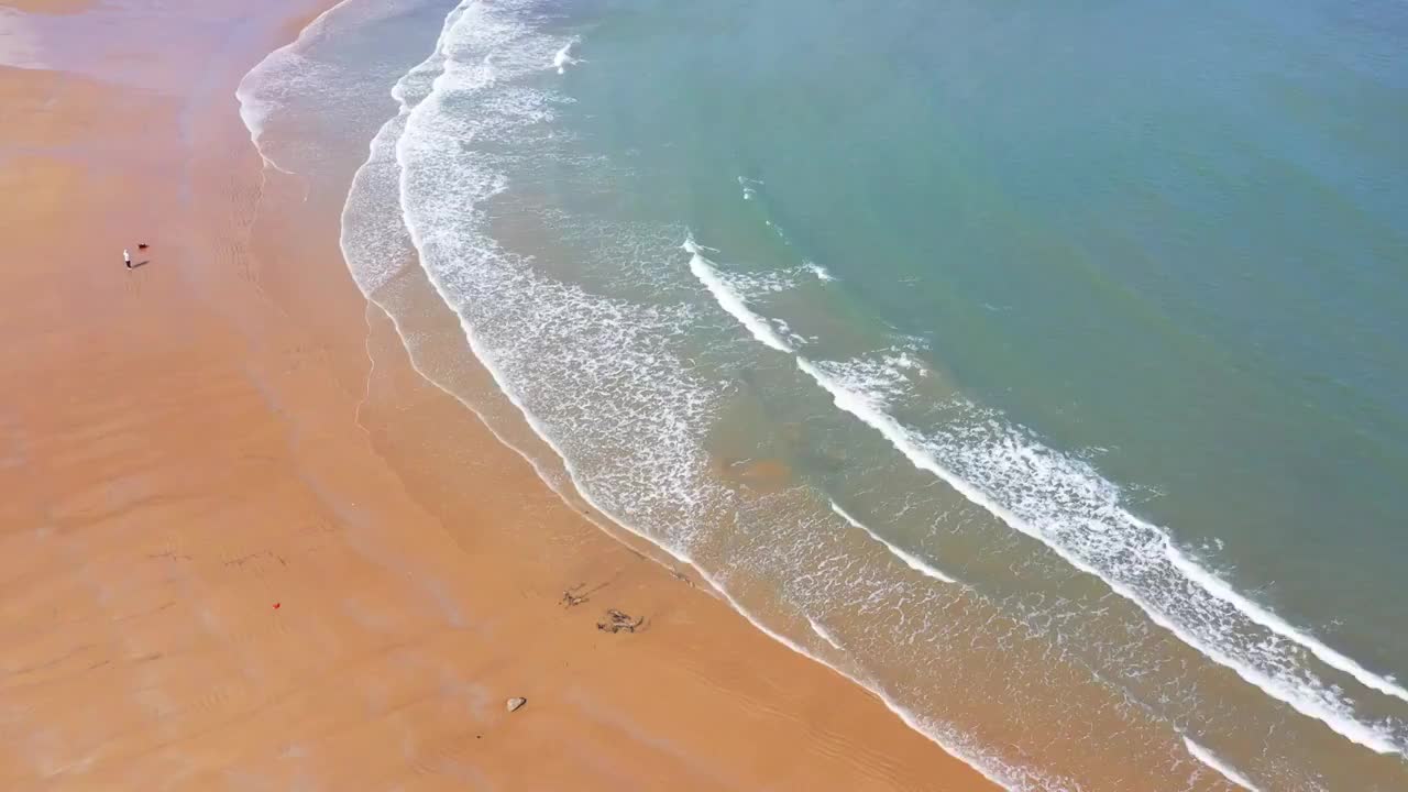 福建晋江自在海海岸线视频素材