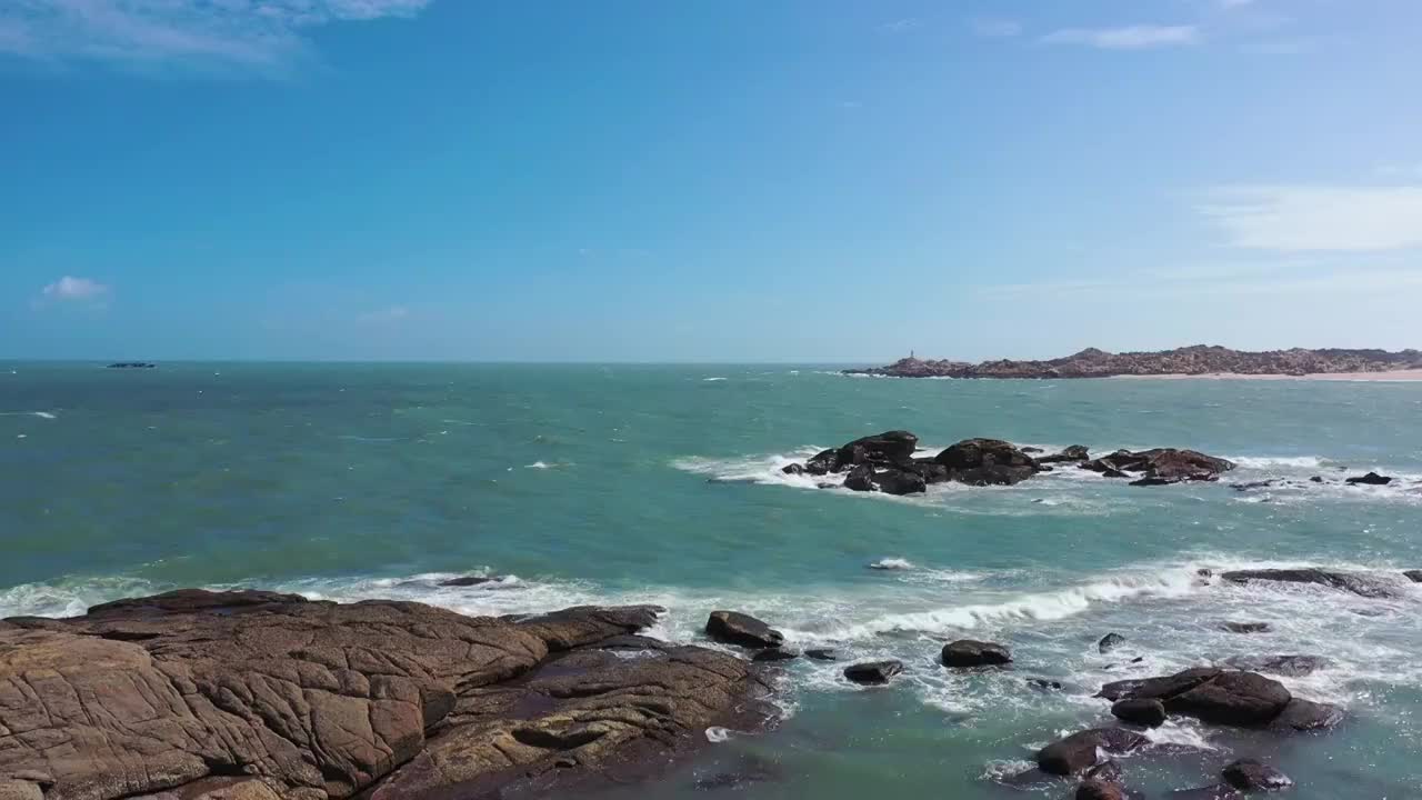 福建晋江自在海海岸线视频素材