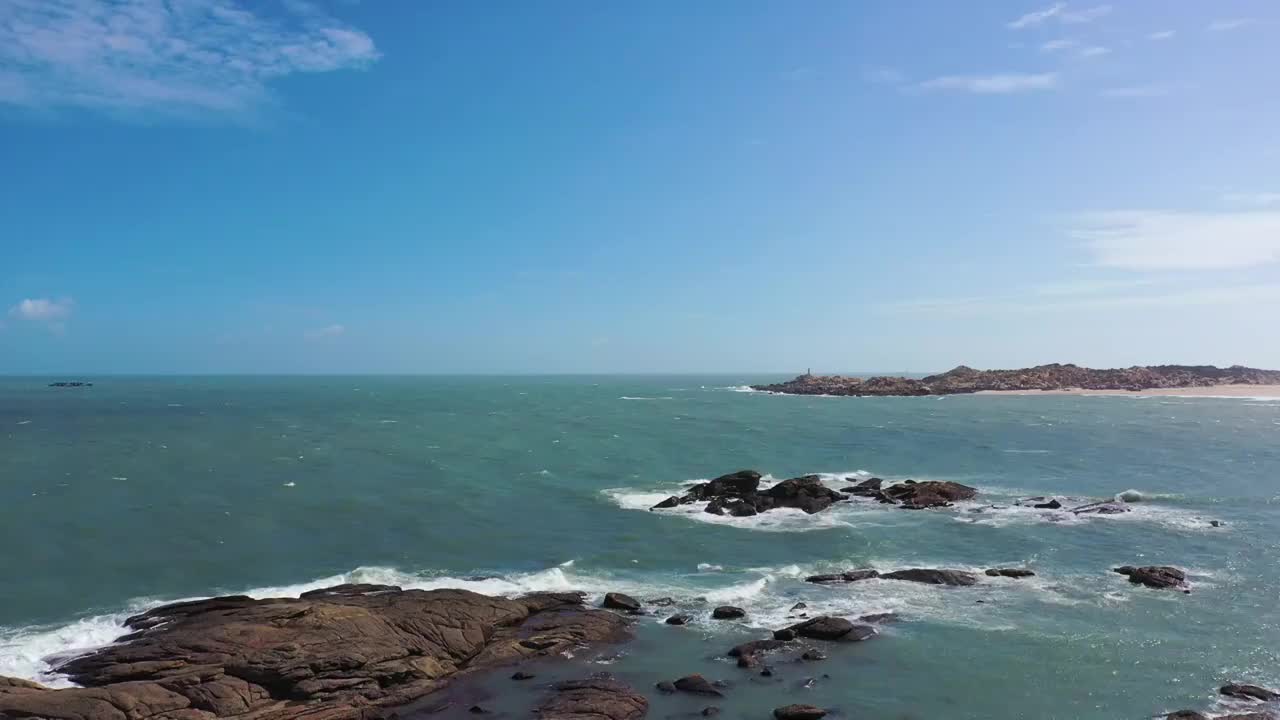 福建晋江自在海海岸线视频素材