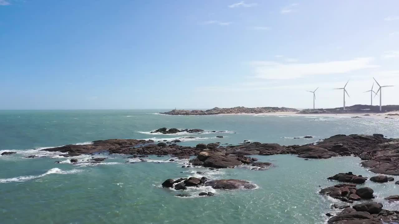 福建晋江自在海海岸线视频素材