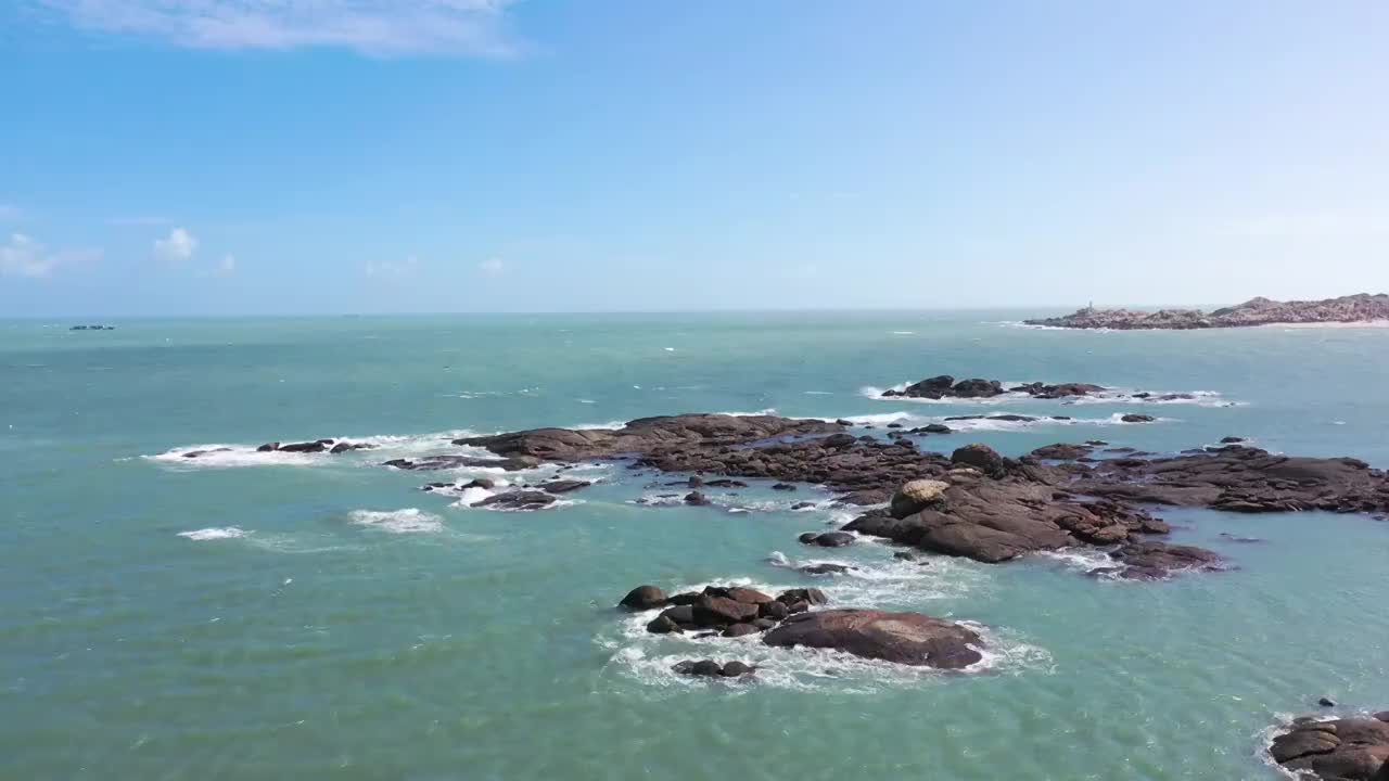 福建晋江自在海海岸线视频素材