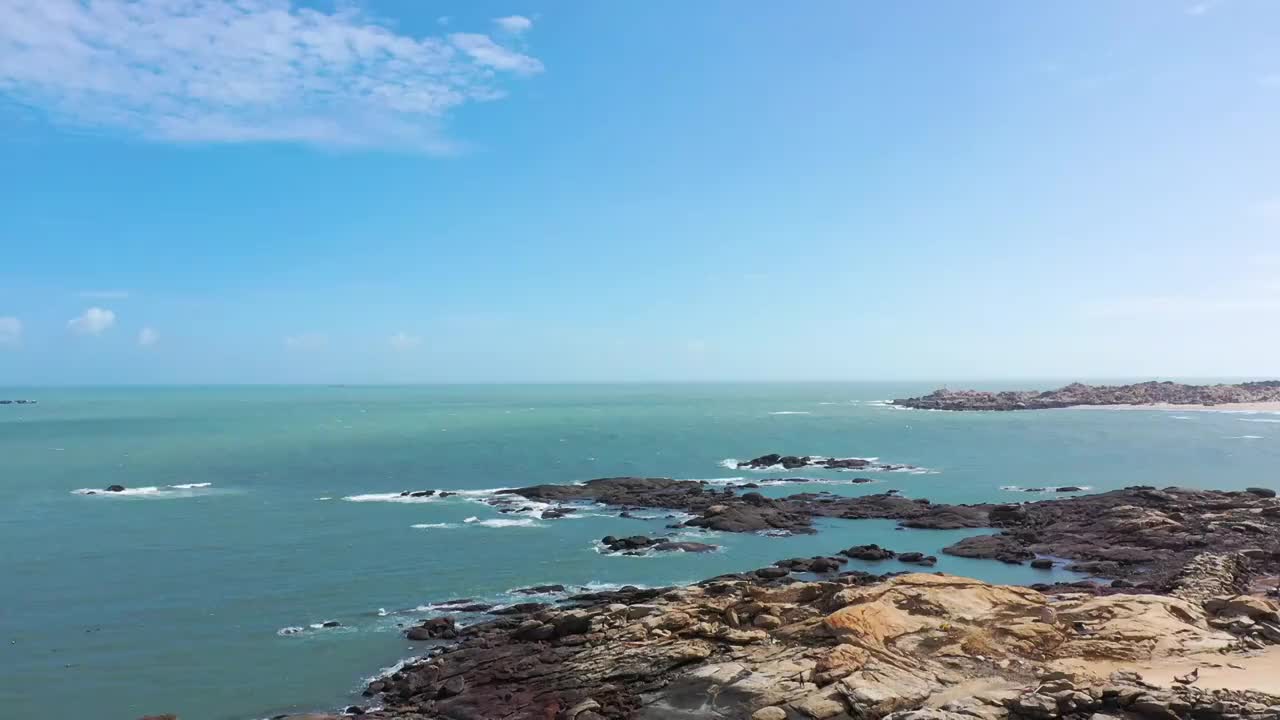 福建晋江自在海海岸线视频素材