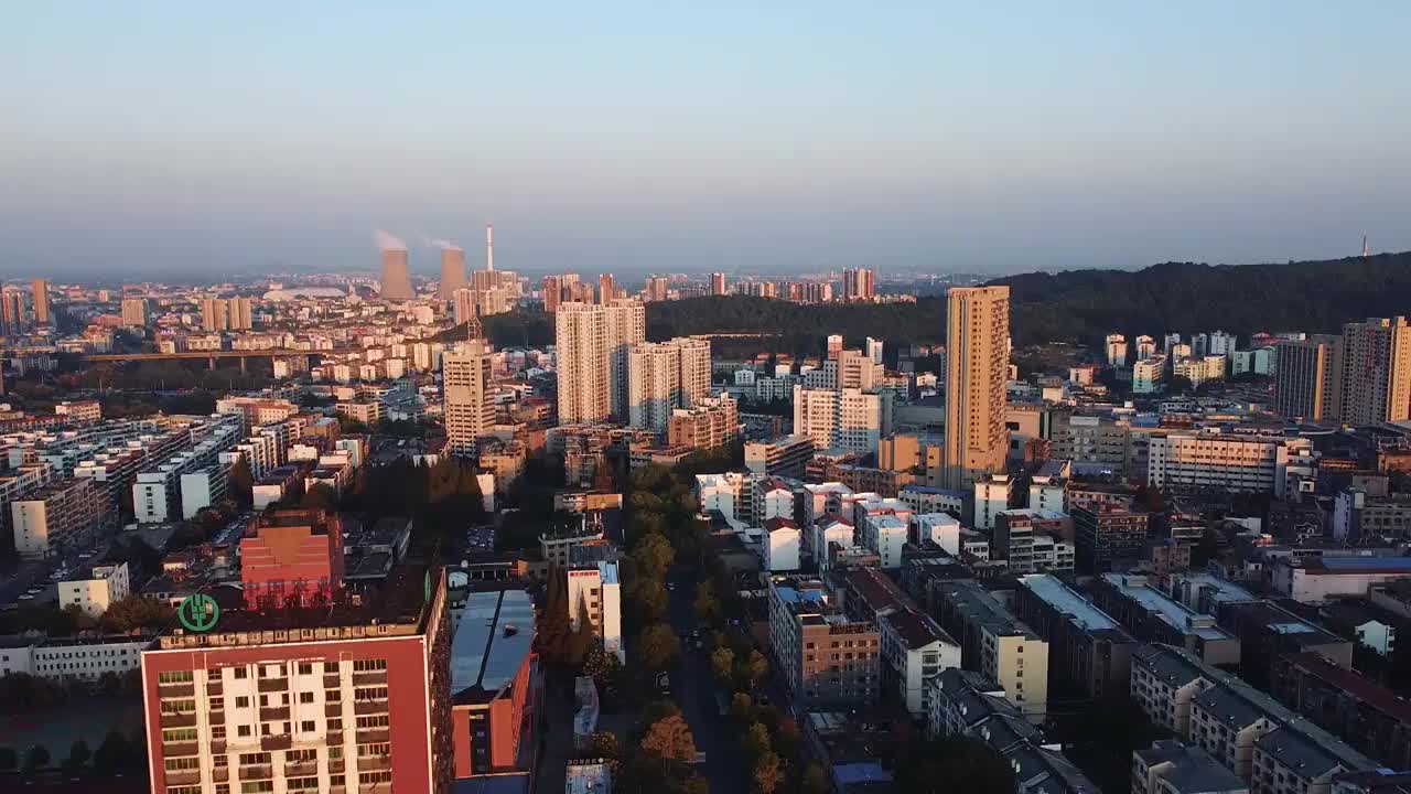 荆门 东宝区 象山大道 第二人民医院 华铭广场视频素材